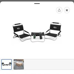 Wejoy Oversized Padded Moon Chairs & Table