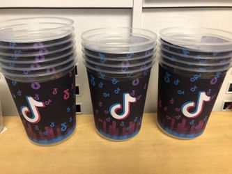 12 cotton candy containers Tik tok party supplies