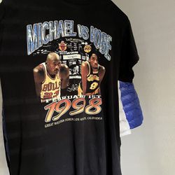 Vintage Michael Jordan Vs Kobe Bryant Tshirt Used