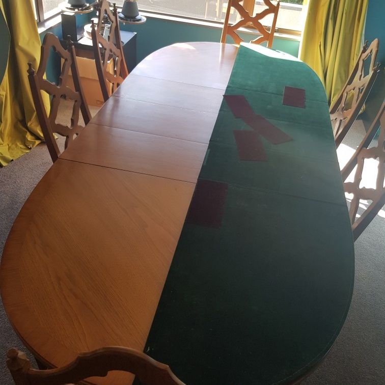 1964 Thomasville Dining Room Table + Six Chairs AMAZING CONDITION