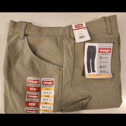 Wrangler Workwear Men's 44x32 Relaxed Fit Utility Pants DARK KHAKI New