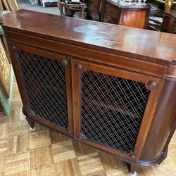 Antique Mahogany Small Buffet Sideboard Cabinet 42 By 32 By 12 