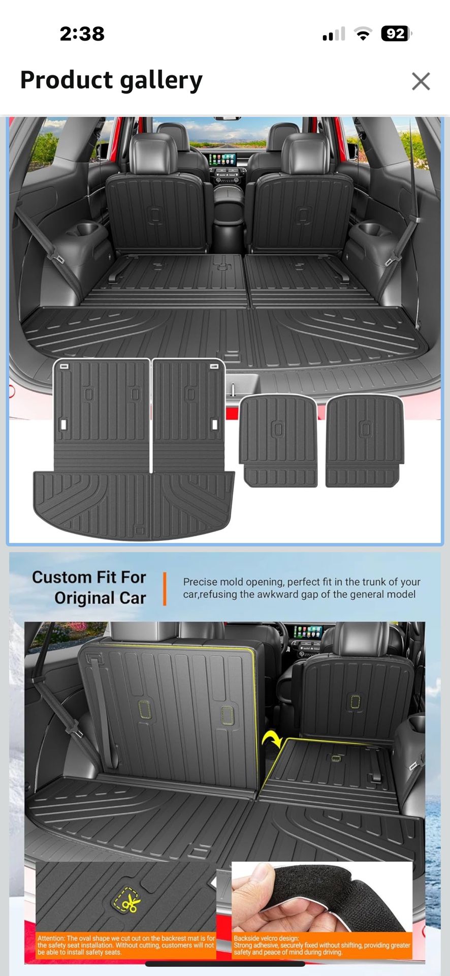 Brand New All Weather Cargo & 2nd row Back of Seat Liner 2026 Hyundai Palisade