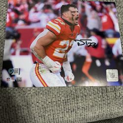 Kansas City Chiefs Drue Tranquill Signed Auto 8x10 Photo-Metabilia-BENT SEE PIC