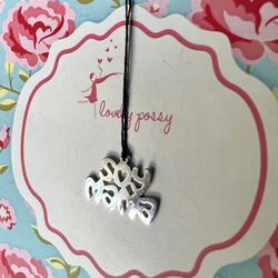 925 Sterling Silver Soy mamá Pendant Thread Necklace 