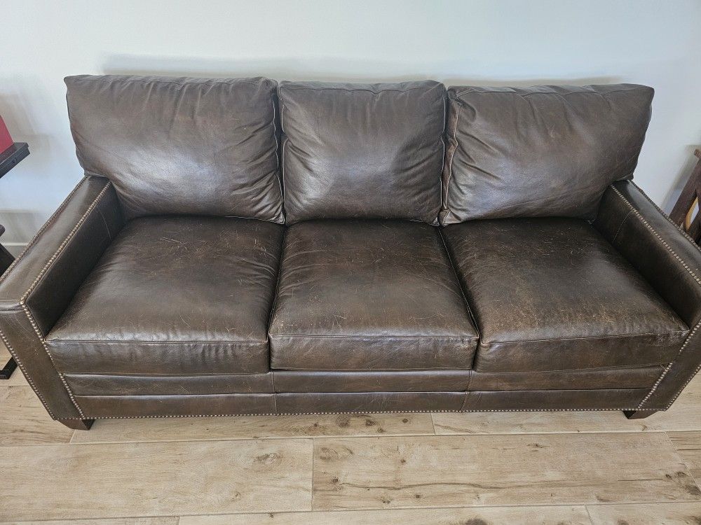 Leather Sleeper Sofa