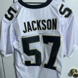 Signed jackson football Jersey With Authentic Card.