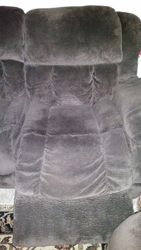 Brown Sofa & chair with recliners and you can get the table as well that I bought for this set