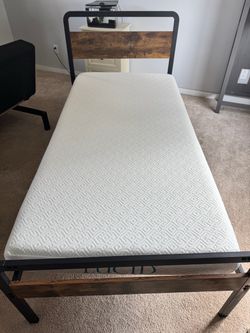 Twin Bed Frame with Mattress