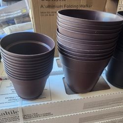 10 Pack Brown 5.94in X 5.31 In Planters