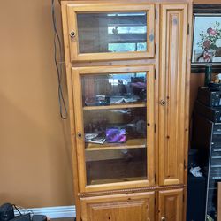 Solid Oak Entertainment center