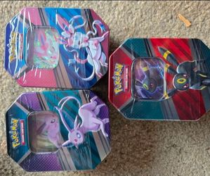 Pokemon tcg eevee heroes tins art set sword and shield