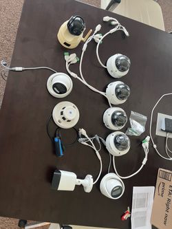 9 different security cameras