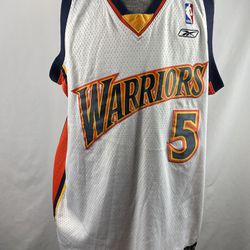 Baron Davis Golden State Warriors NBA Jersey Men XXL Reebok We Believe HWC #5 vintage y2k basketball jersey 