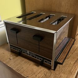 Vintage General Electric Toaster Mid Century Brown & Chrome 