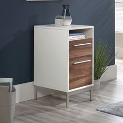 Sauder Vista Key 19"D Vertical 2-Drawer File Cabinet, Pearl Oak/Blaze Acacia