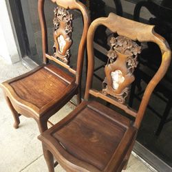 Chinese blackwood chairs