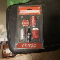Coca-Cola Coke Kurt Adler Mini Christmas Tree Ornaments Set of 5 Unopened