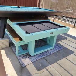 Outdoor Pool Table Dining Set