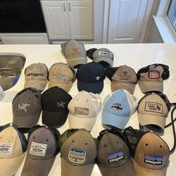 Mens hats (Arc’teryx, Patagonia, NorthFace, etc.)