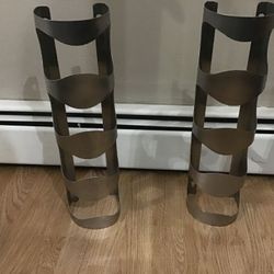 2 Stainless steel wall mount wine racks