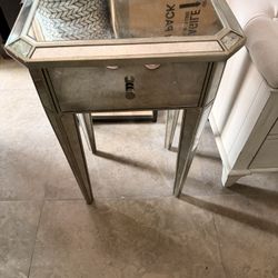 Small Night Stand Mirrored 