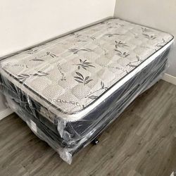 Twin Size Pillow Top Bamboo Brand Mattress New