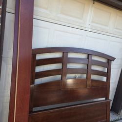 Queen Bed Frame Cherry Wood