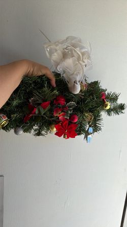 Horizontal artificial Christmas decoration wreath, $13