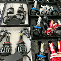 White 9005 HB3 LED Bulbs Headlight Conversion Kit High Beam Bright 