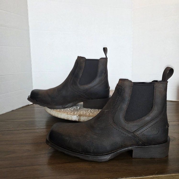 Ariat Midtown Rambler Square Toe Chelsea Boots Leather Brown Men’s Size ...
