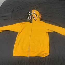 Yellow Bape Hoodie Vintage 