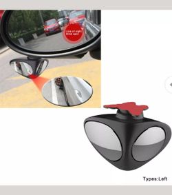 360° Rotatable 2 Side Car Blind Spot Convex Rear View Parking Mirror Safety