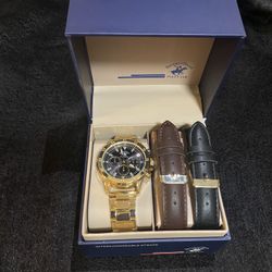Beverly Hills Polo Club interchangeable strap watch set
