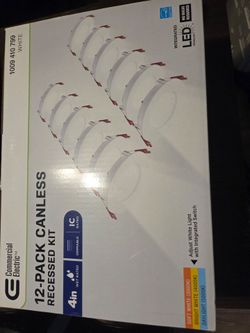 12-Pk 4 in canless recessed light kit