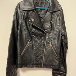 NWOT Art Class Faux Leather Moto Jacket Size 7/8
