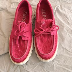 Cole Haan Zerogrand Regatta Boat Shoes—7.5 Hot Pink