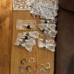 Wine, Stoppers, And Charm Set