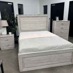 Queen Size Bed Frame With Mattress 