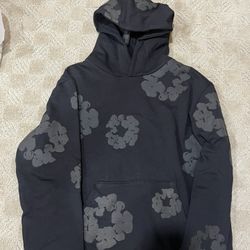 Denim Tears Black Monochrome Hoodie Size XL