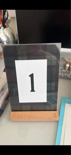 Table number / signs