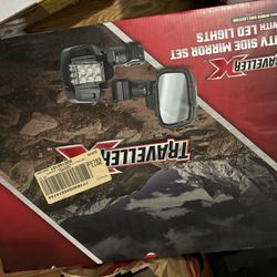 Traveller X 1600526 UTV Side Mirror Set w/ LED & Amber Side Lights 2200 Lumen
