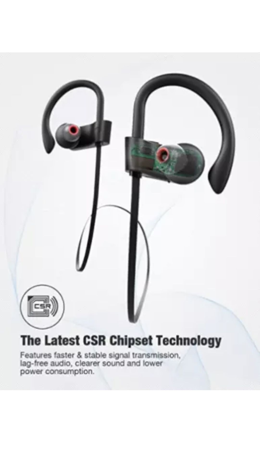 Wireless Sport Earbuds Battery Life with Microphone for Workout