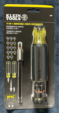 Klein Tools 14-in-1 Multi-Bit Adjustable Length Screwdriver (Model 32303) - Brand New