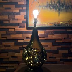 Vintage MCM Glazed Lamp