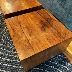 Wooden Side Tables (16x16” Pair)
