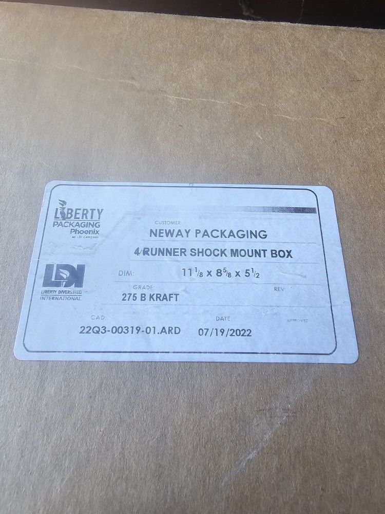 5 Generation 4 RUNNER SHOCKS MOUNT BOX