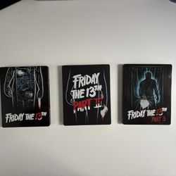 Friday The 13th Blu Ray Steelbooks Pt 1-3