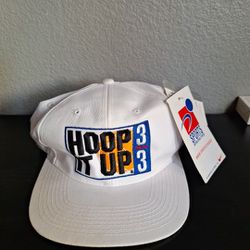 Vintage 90s Hoop It Up 3-on-3 Sports Specialties Basketball Twill Snapback Hat