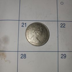 QUEEN ELIZABETH -- 1971 10-PENCE COIN--GREAT BRITAIN--FINE CONDITION--CIRCULATED